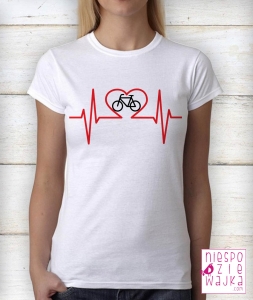 koszulka niespodziewajka love rower damska